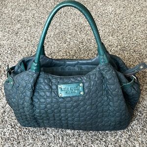 Vintage Kate Spade quilted hunter green bag